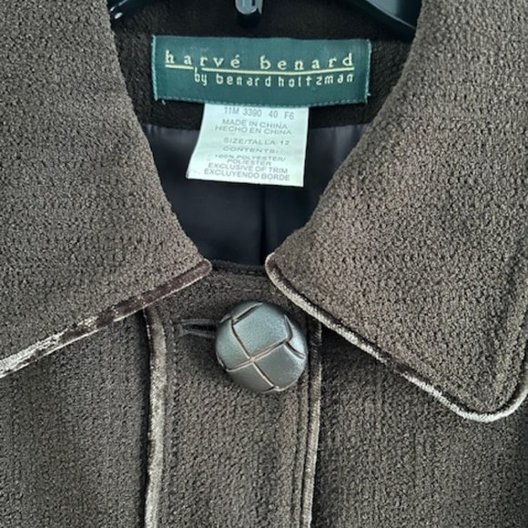 Harve Benard Retro Short Chocolate Blazer, Size 12 - Picture 3 of 5